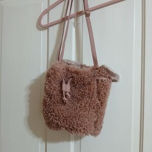 Icing Faux Fur Shoulder Bag - Brown